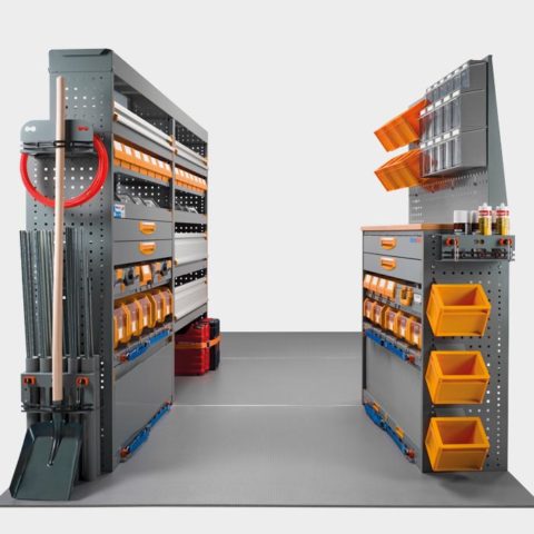 SAFETY, Standard shelving with load fixing